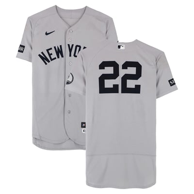 Ben Rice New York Yankees Fanatics Authentic Game-Used #22 Gray Nike Jersey vs. Baltimore Orioles on August 19, 2026 - 2-5, HR, RBI, R