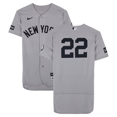 Ben Rice New York Yankees Fanatics Authentic Game-Used #22 Gray Nike Jersey vs. Tampa Bay Rays on July 9, 2026 - 2-4, 2 HR, 5 RBI, 3 R