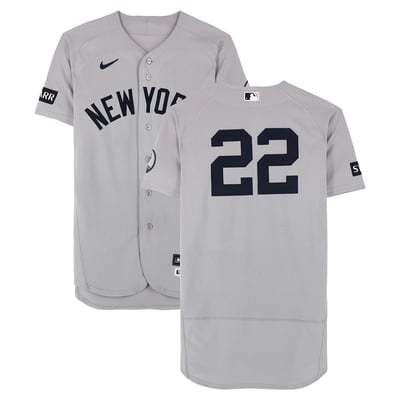 Ben Rice New York Yankees Fanatics Authentic Game-Used #22 Gray Nike Jersey vs. Toronto Blue Jays on August 16, 2026 - 1-5, HR, 2 RBI, R