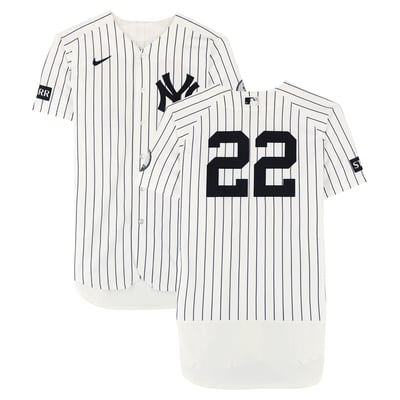 Ben Rice New York Yankees Fanatics Authentic Game-Used #22 White Nike Pinstripe Jersey vs. Houston Astros on August 26, 2026 - 1-2, HR, RBI, 3 R