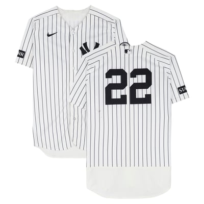 Ben Rice New York Yankees Fanatics Authentic Game-Used #22 White Pinstripe Jersey vs. New York Mets on September 13, 2026 - 1-2, HR, RBI, R