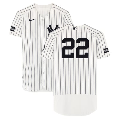 Ben Rice New York Yankees Fanatics Authentic Player-Worn #22 White Nike Pinstripe Jersey vs. Boston Red Sox on August 30, 2026