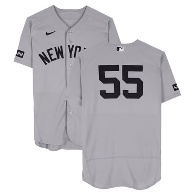 Carlos Rodón New York Yankees Fanatics Authentic Game-Used #55 Gray Jersey vs. San Diego Padres on September 5, 2026 - 5 IP, ER, 7 K, W