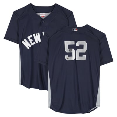 CC Sabathia New York Yankees Autographed Fanatics Authentic Navy Mitchell and Ness 2009 Batting Practice Jersey