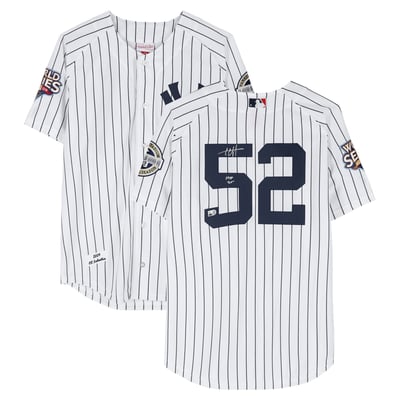CC Sabathia New York Yankees Autographed Fanatics Authentic White Mitchell and Ness 2009 World Series Authentic Jersey with "HOF 25" Inscription