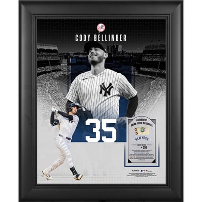 Cody Bellinger New York Yankees Fanatics Authentic Framed 11" x 14" Showcase Collage with a Piece of Game-Used Ball - Limited Edition of 250