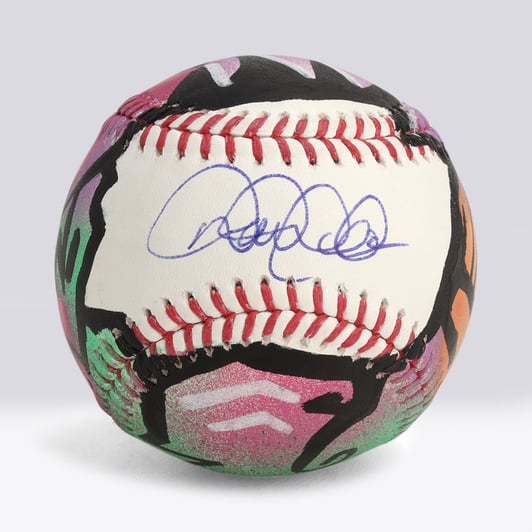 Derek Jeter New York Yankees Autographed Fanatics Authentic Baseball - Art by JPO - Limited Edition #1/1 - NF70444595