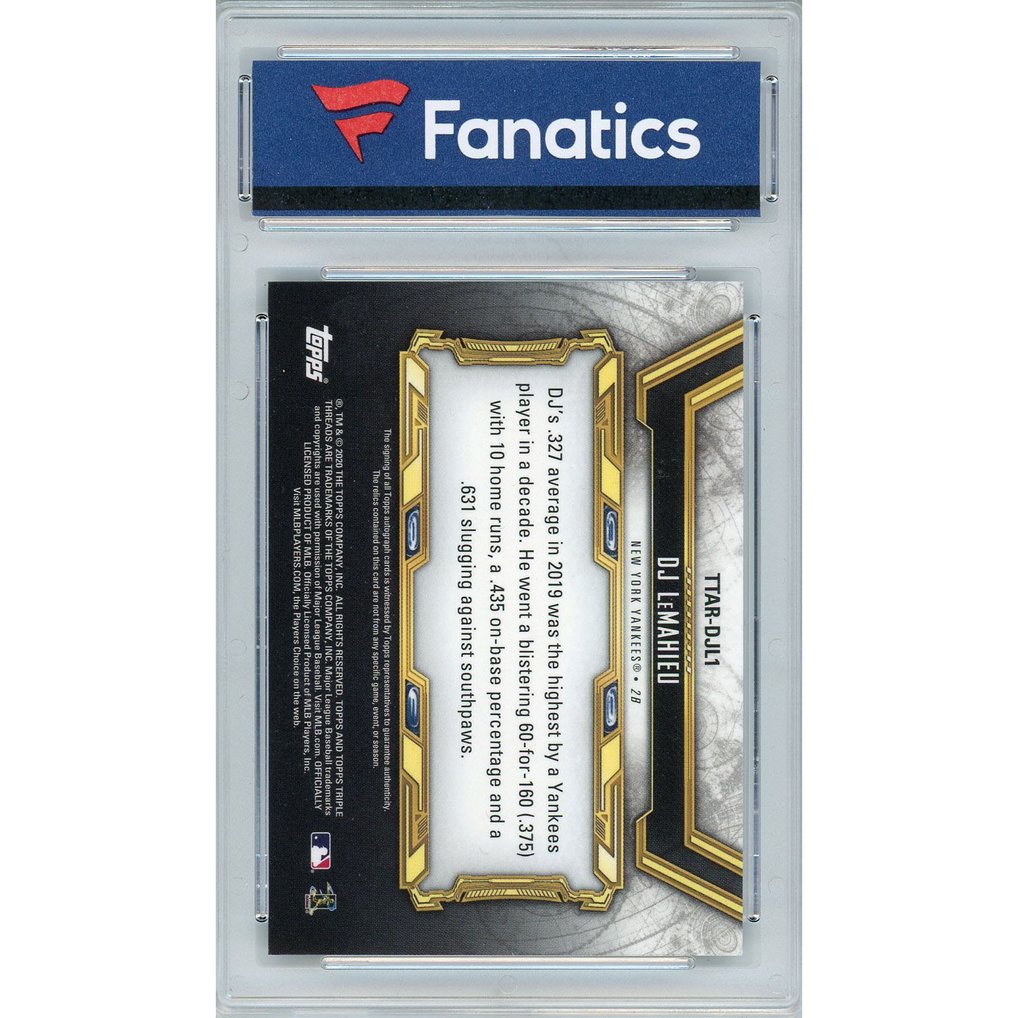 Autographed New York Yankees DJ LeMahieu 2020 Topps Triple Threads ...