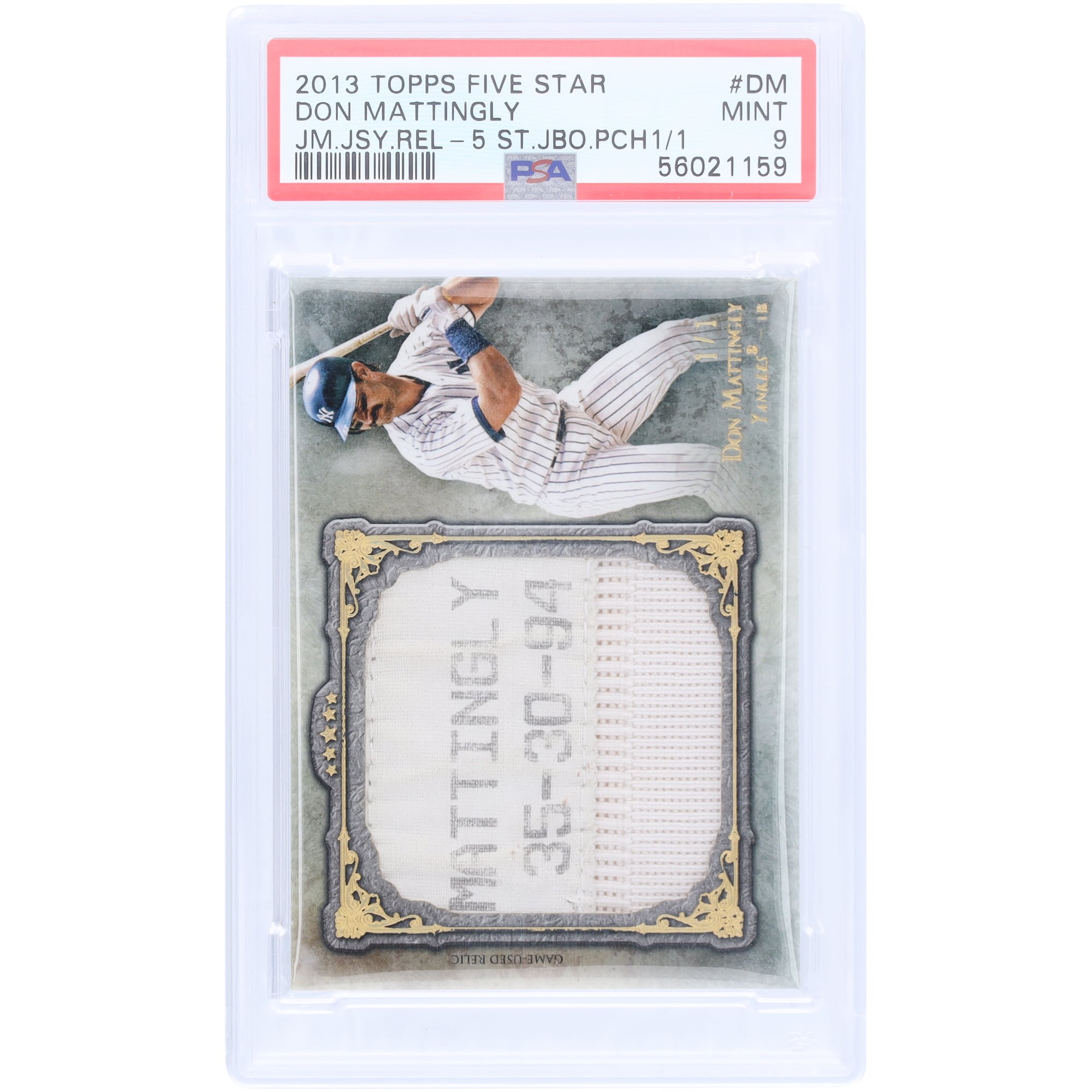 Don Mattingly New York Yankees 2013 Topps Five Star Jumbo Game Used ...