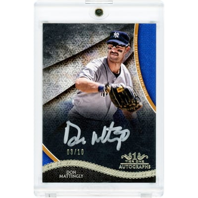 Don Mattingly New York Yankees Autographed 2017 Topps Tier One Silver Ink Autograph #T1A-DM #3/10 Card 