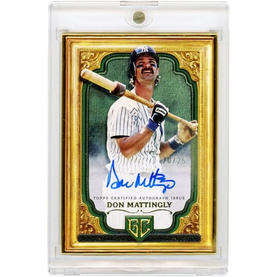 Don Mattingly New York Yankees Autographed 2024 Topps Gilded Collection Gallery of Gold Emerald #GOG-DMA #20/25 Card
