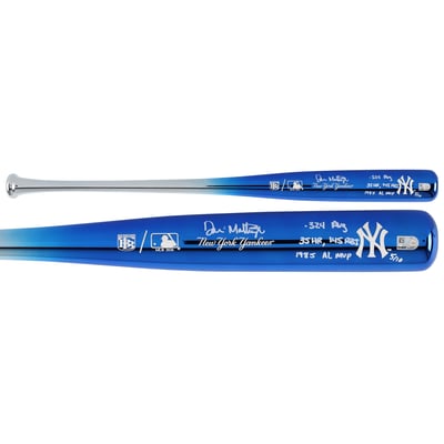 Don Mattingly New York Yankees Autographed Fanatics Authentic Big Time Bats Chrome Bat with Multiple Inscriptions - Limited Edition of 10