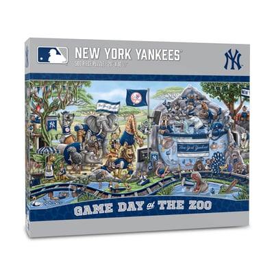 New York Yankees Fanpoint 10.5" x 28" Game Day at the Zoo 500-Piece Puzzle