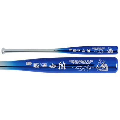 George Lombard Jr. New York Yankees Autographed Fanatics Authentic Big Time Bats Chrome Bat