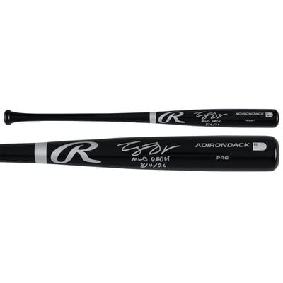 George Lombard Jr. New York Yankees Autographed Fanatics Authentic Black Rawlings Pro Bat Inscription