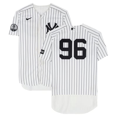 George Lombard Jr. New York Yankees Fanatics Authentic Game-Used #96 White Pinstripe Jersey vs. Colorado Rockies on September 9, 2026 - 1-4, HR, 4 RBI, R - First Career Grand Slam