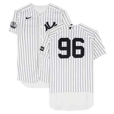 George Lombard Jr. New York Yankees Fanatics Authentic Player-Worn #96 White Pinstripe Jersey vs. New York Mets on September 13, 2026 