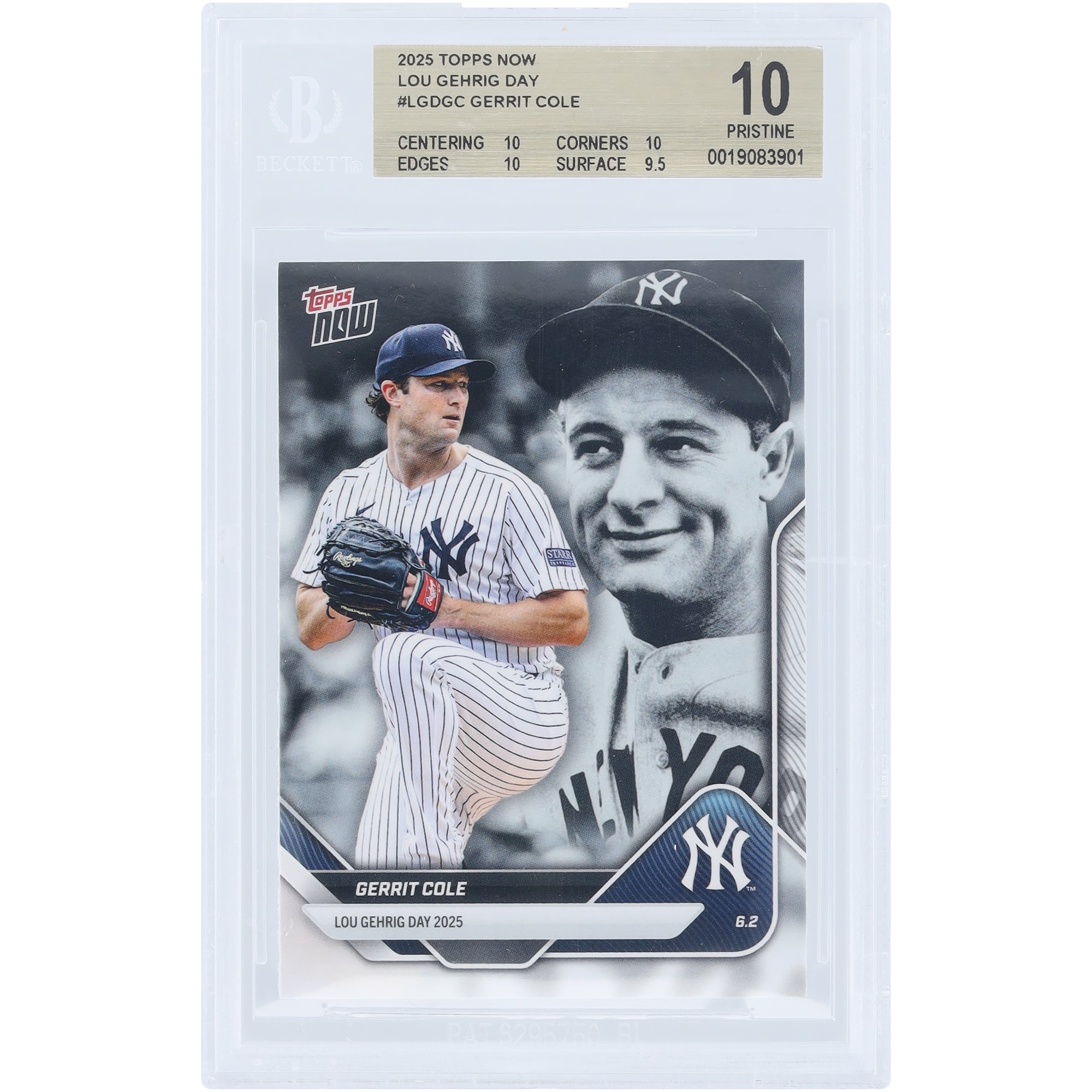 Gerrit Cole New York Yankees 2025 Topps Now Lou Gehrig Day #LGD-GC 