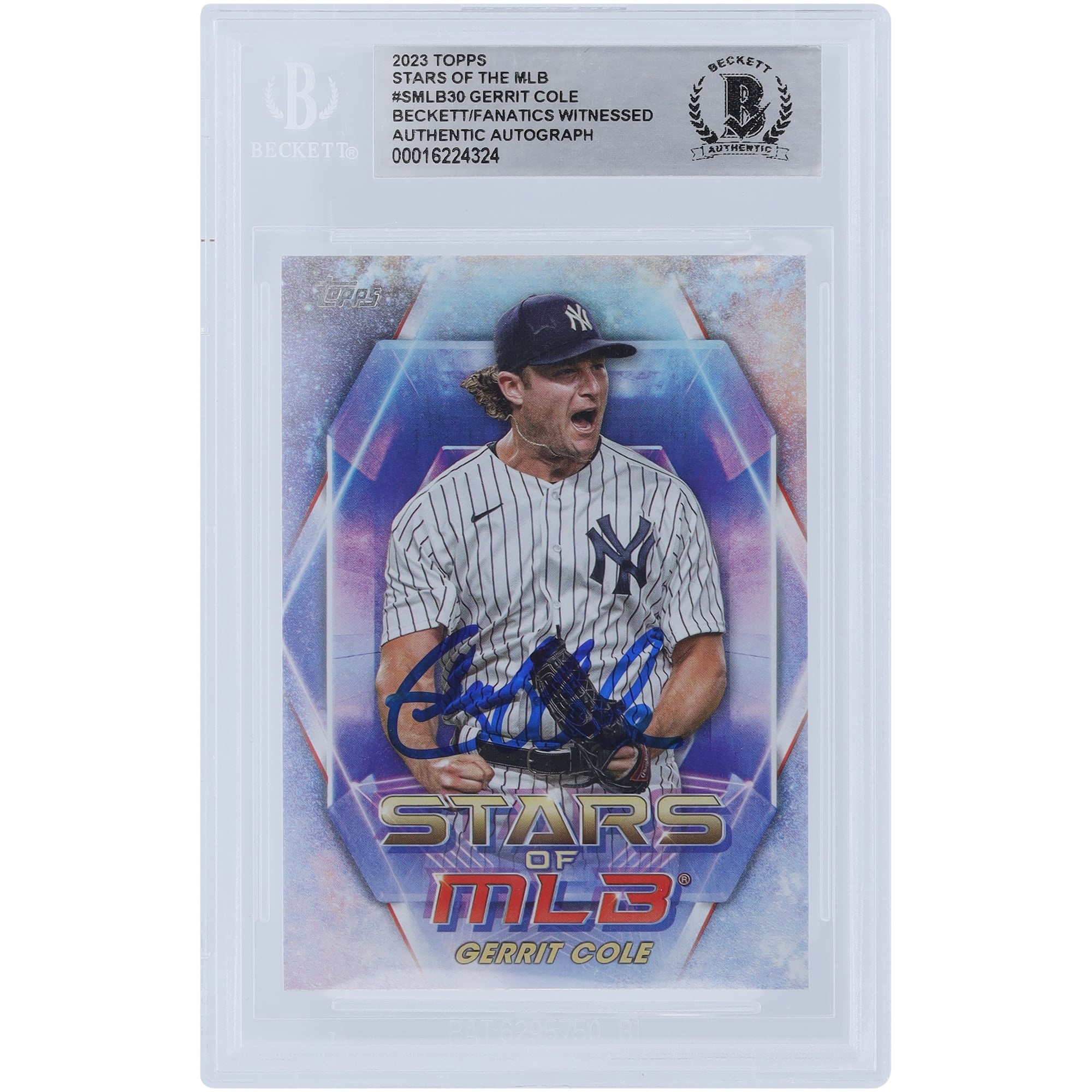 Gerrit Cole New York Yankees Autographed 2023 Topps Series 1 #SMLB 