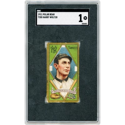 Harry Wolter New York Yankees 1911 Polar Bear T205 #NNO SGC Authenticated 1 Card