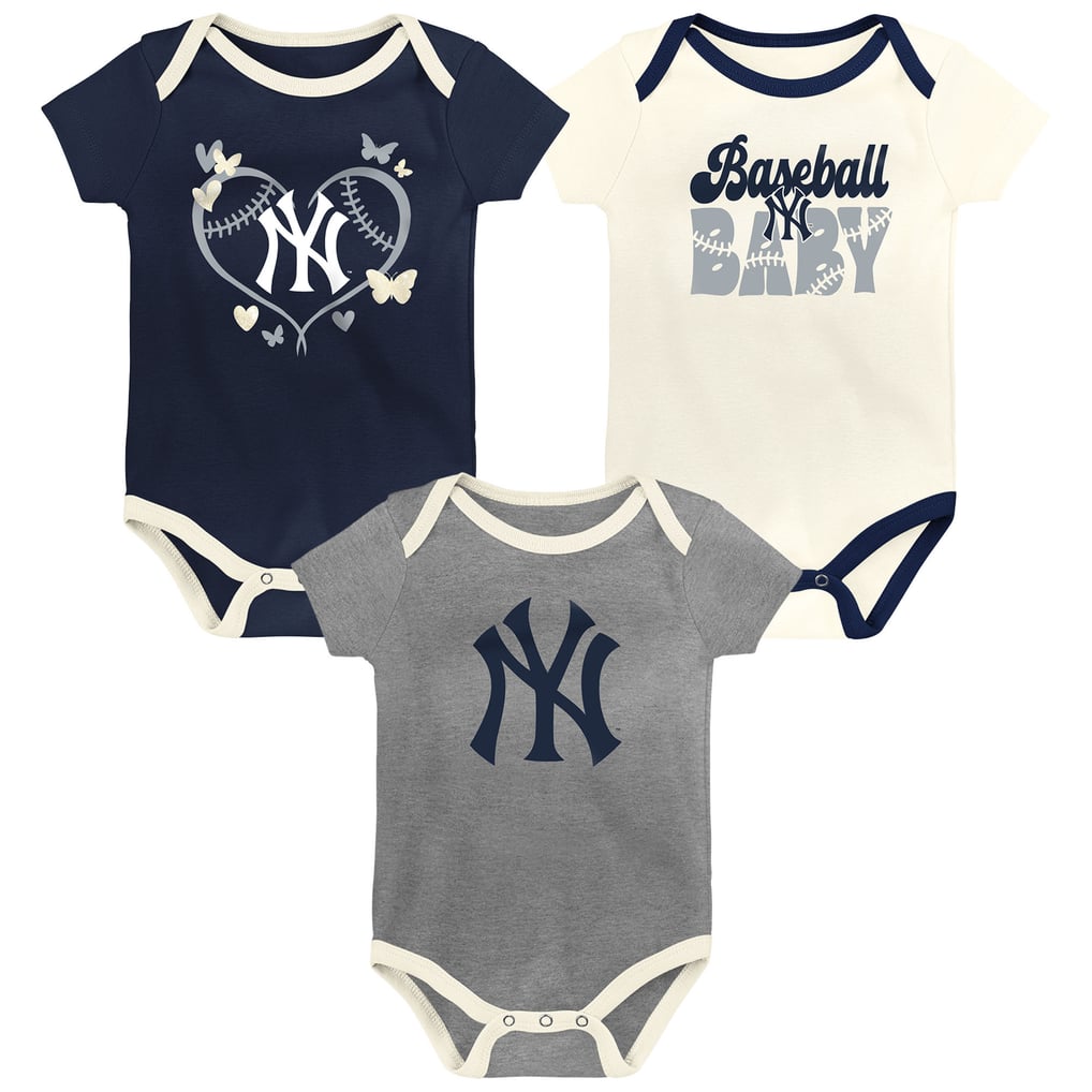  New York Yankees Outerstuff Infant Home Team 3-Pack Bodysuit Set