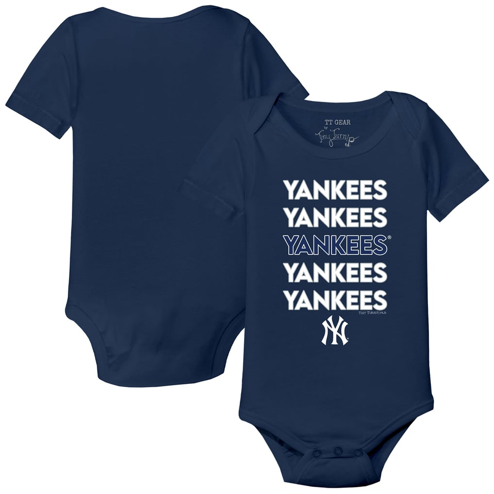 New York Yankees Tiny Turnip Infant Stacked Bodysuit - Navy