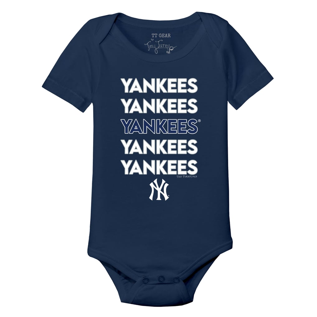 New York Yankees Tiny Turnip Infant Stacked Bodysuit - Navy