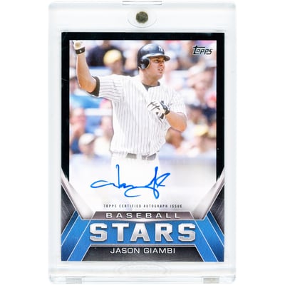 Jason Giambi New York Yankees Autographed 2021 Topps Update Series Baseball Stars Black #BSA-JG #79/199 Card