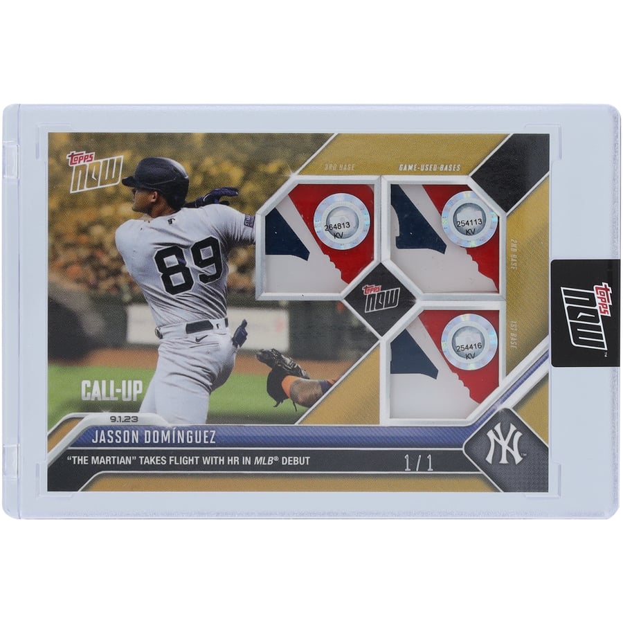 Jasson Domínguez New York Yankees 2023 Topps Now Triple MLB Logo 