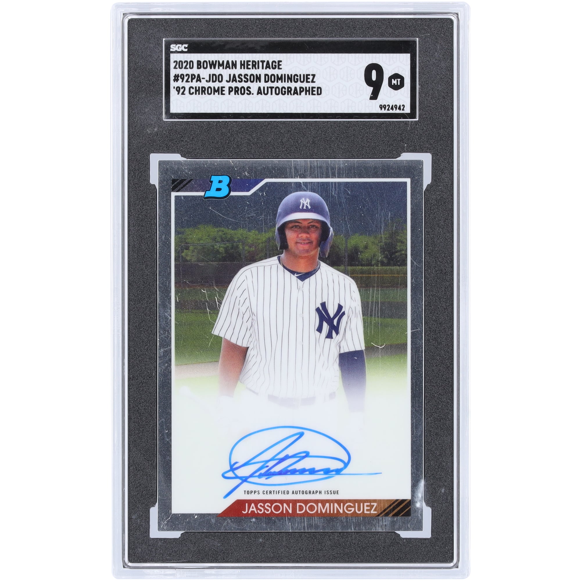 0 Jasson Bowman Dominguez Chrome Prospects Yankees Card MLB Rookie 