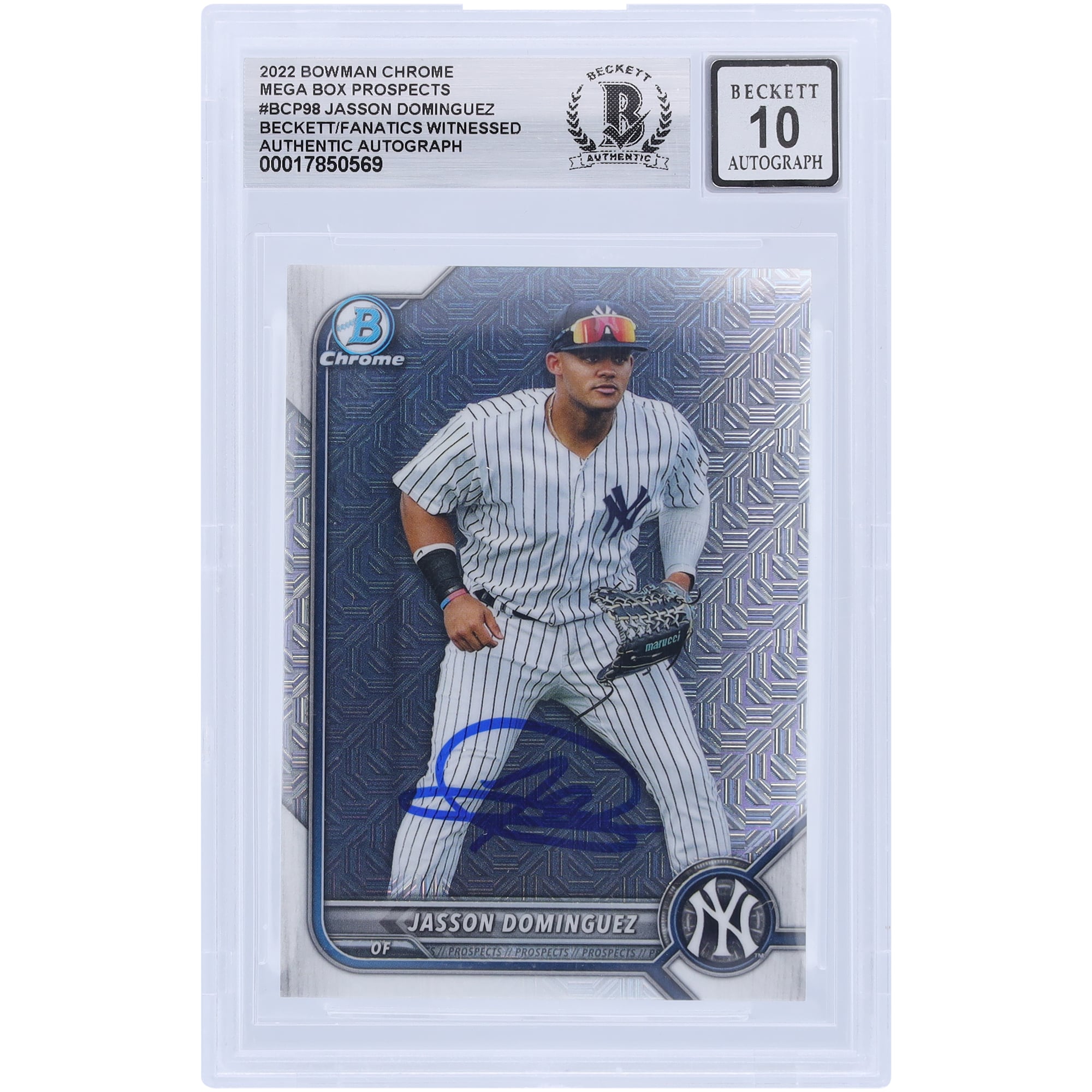 Jasson Domínguez New York Yankees Autographed 2022 Topps Bowman Chrome ...