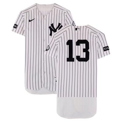 Jazz Chisholm Jr. New York Yankees Fanatics Authentic Game-Used #13 White Pinstripe Jersey vs. Seattle Mariners on August 13, 2026