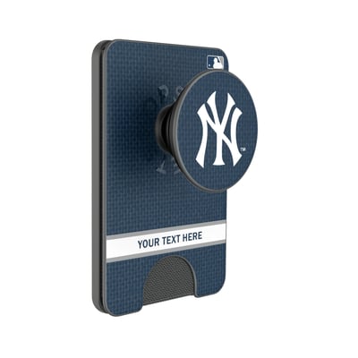 New York Yankees Keyscaper Personalized Solid PopSockets Magnetic Wallet