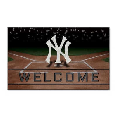 New York Yankees Logo Brands 18" x 30" Crumb Rubber Door Mat