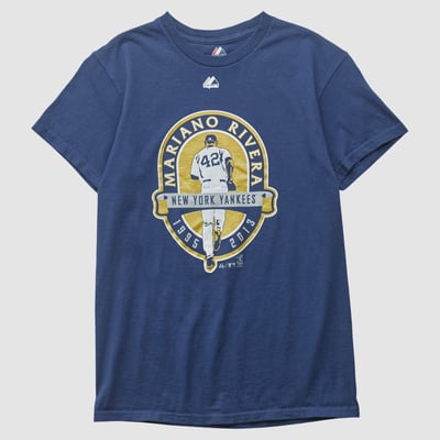 Mariano Rivera Majestic 2013 T-shirt - Blue - S by Fanatics Real Vintage