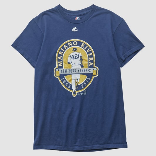 Mariano Rivera Majestic 2013 T-shirt - Blue - S by Fanatics Real Vintage