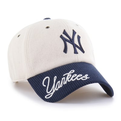 New York Yankees '47 Rope Script Clean Up Adjustable Hat - Natural/Navy
