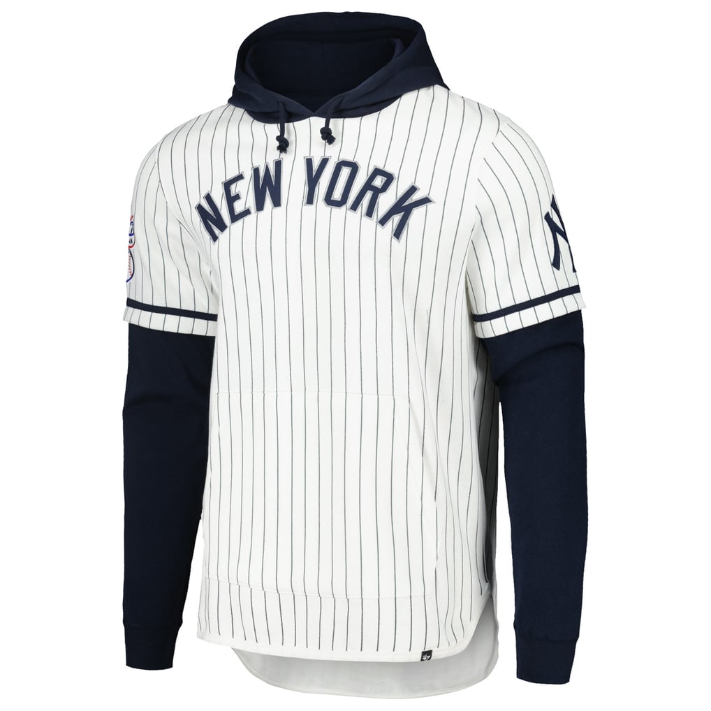 New York Yankees '47 Pinstripe Double Header Pullover Hoodie - White