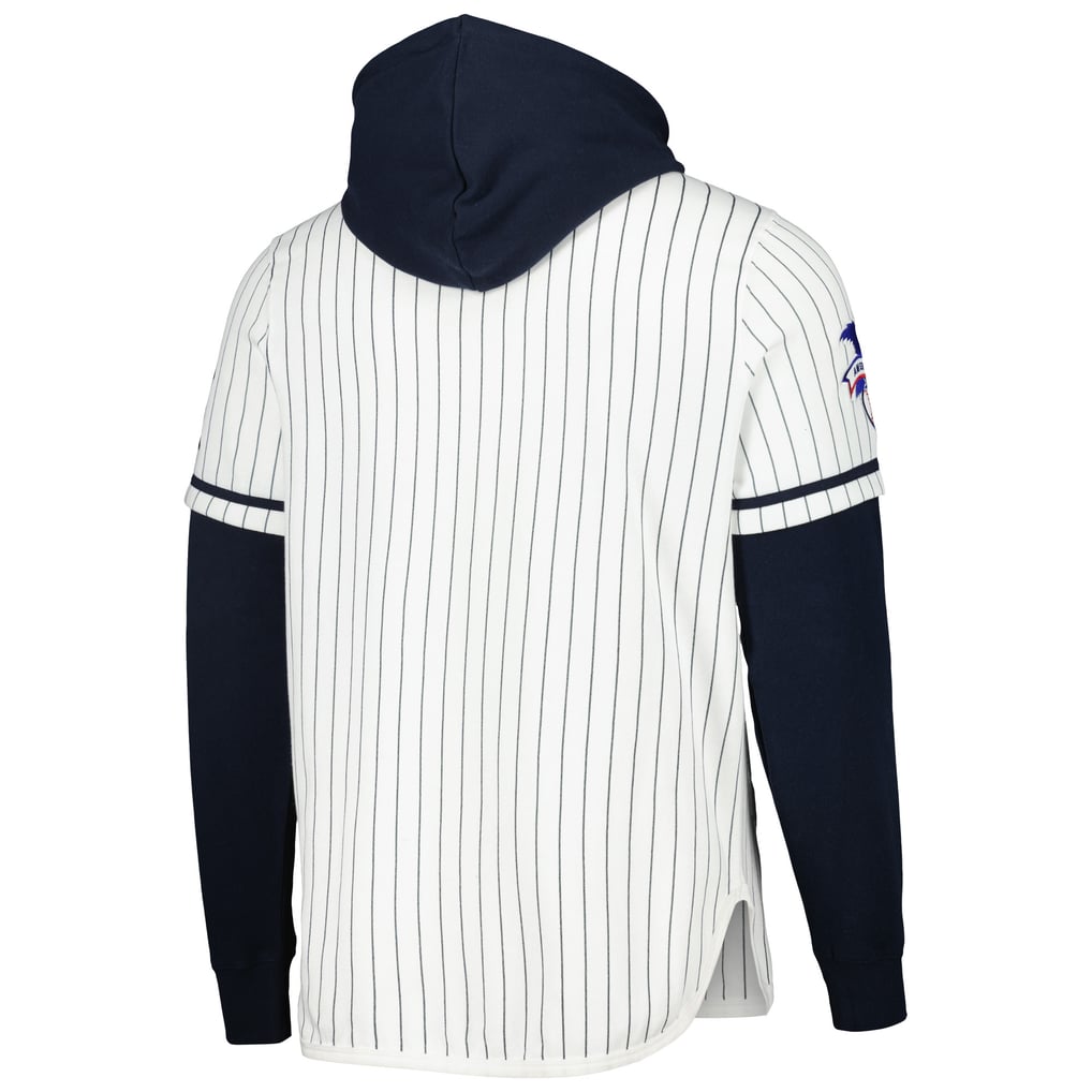 New York Yankees '47 Pinstripe Double Header Pullover Hoodie - White