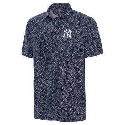 New York Yankees Antigua Logo Vigorous Polo - Navy
