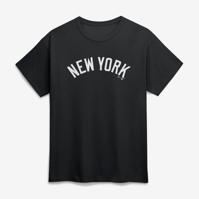 New York Yankees Official Wordmark T-Shirt - Black