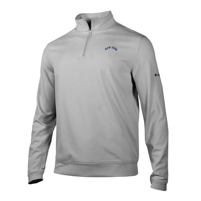 New York Yankees Columbia Grainline Quarter-Zip Pullover - Gray