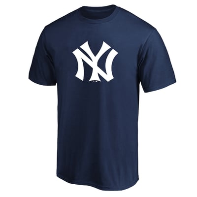  New York Yankees Fanatics Big & Tall Cooperstown Collection Logo T-Shirt - Navy