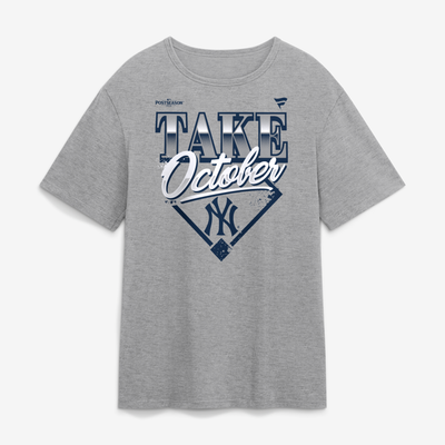 New York Yankees 2026 MLB Postseason Take October T-Shirt - Gray