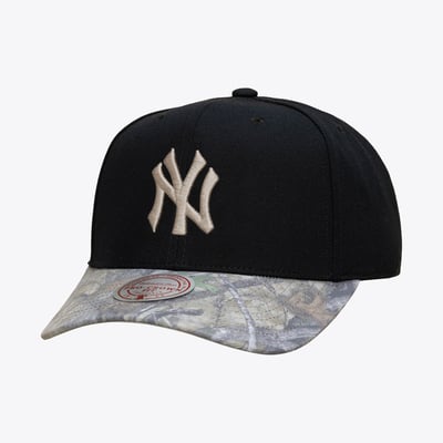  New York Yankees Mitchell & Ness Midnight Timber Pro Snapback Hat - Black