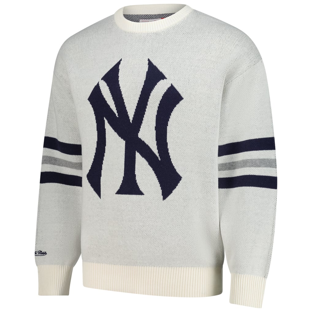 New York Yankees Mitchell & Ness Retro Pullover Sweater - Cream