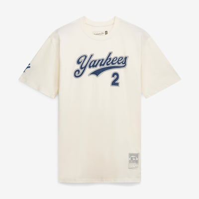 Derek Jeter New York Yankees Mitchell & Ness Big & Tall Name & Number T-Shirt - Cream