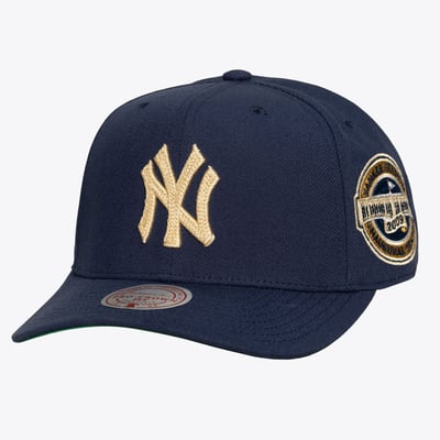 New York Yankees Mitchell & Ness Yankee Stadium Inaugural Season Patch Secondary Pro Snapback Hat - Navy