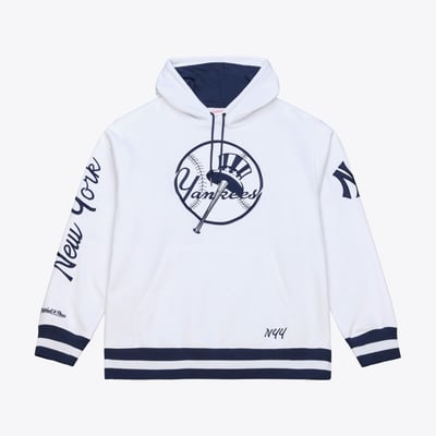  New York Yankees Mitchell & Ness Cooperstown Collection Fleece Hoodie - White
