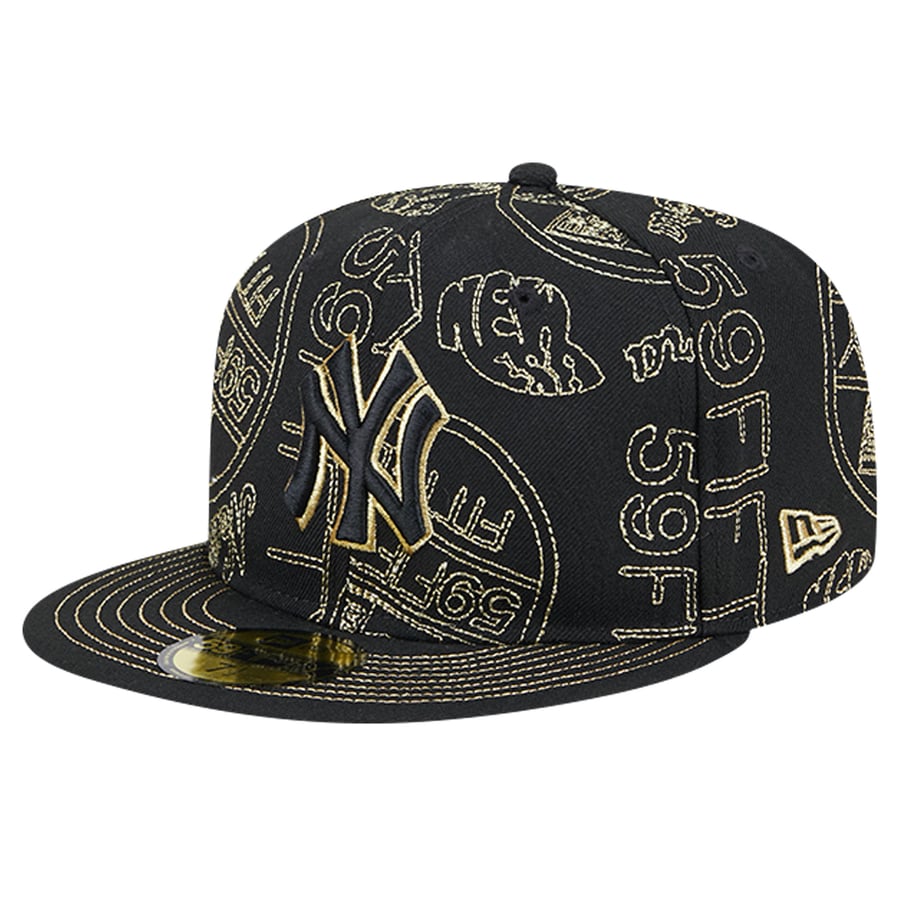 New York Yankees New Era 59FIFTY Day Allover Fitted Hat - Black